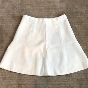 J. Crew Perfect Summer White Pleated Aline Skirt